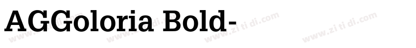 AGGoloria Bold字体转换